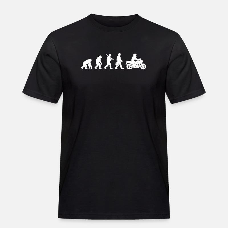 Evolution to a motorcycle - Men's Workwear T-Shirt - black