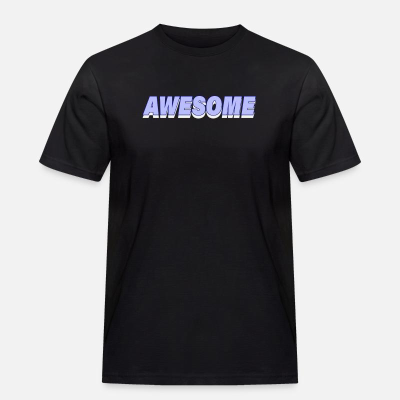 AWESOME - Männer Workwear T-Shirt - Schwarz