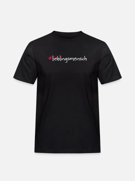 #lieblingsmensch - Männer Workwear T-Shirt - Schwarz