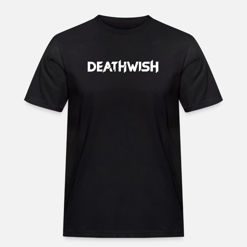 Todeswunsch - Männer Workwear T-Shirt - Schwarz
