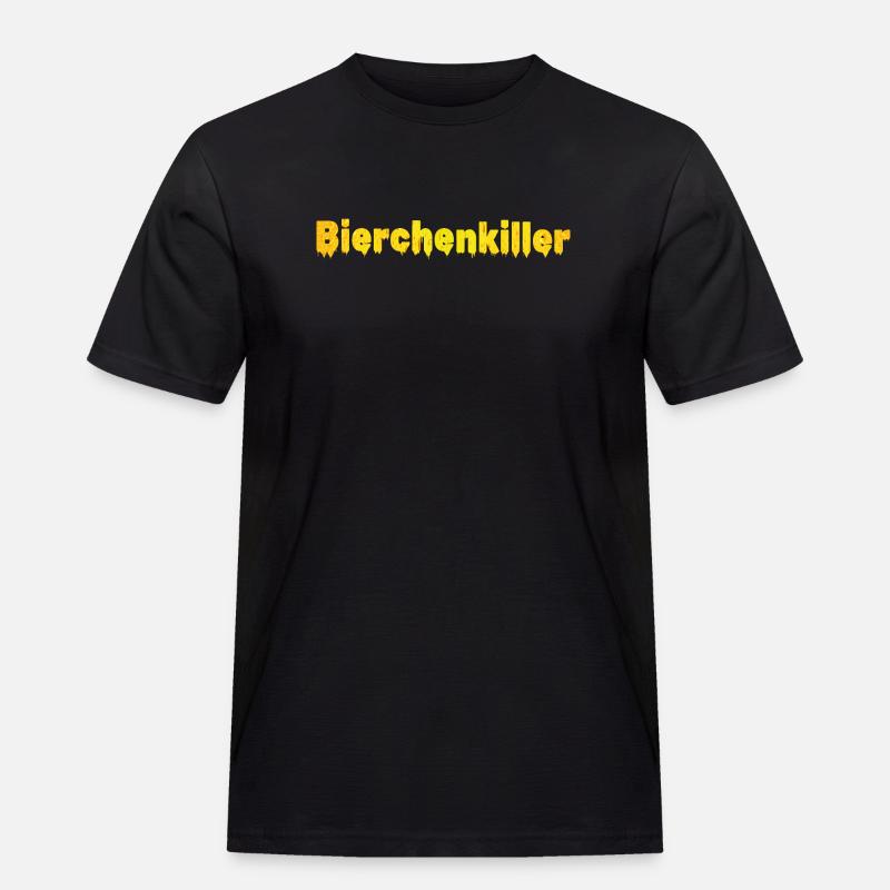 Bierchenkiller, Biertrinker, Bierchen, Bier - Männer Workwear T-Shirt - Schwarz