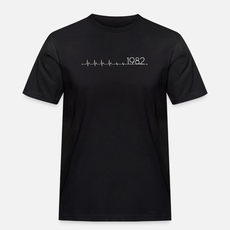 1982, Am Puls einer Generation - Männer Workwear T-Shirt - Schwarz