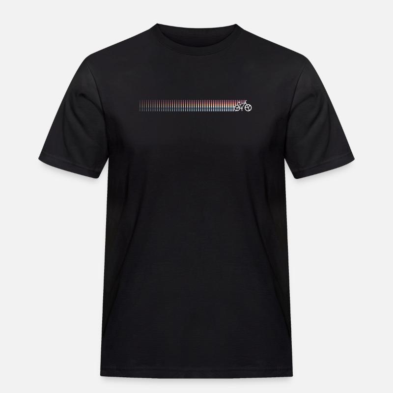 Gradient Barcode Sonnenuntergang - Männer Workwear T-Shirt - Schwarz
