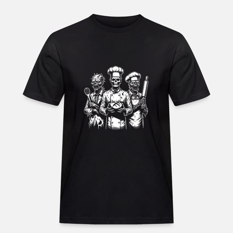Baking Dead - backende Zombies - Männer Workwear T-Shirt - Schwarz
