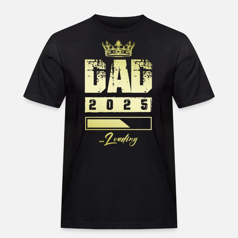 Dad 2025 Loading Papa - Men's Workwear T-Shirt - black