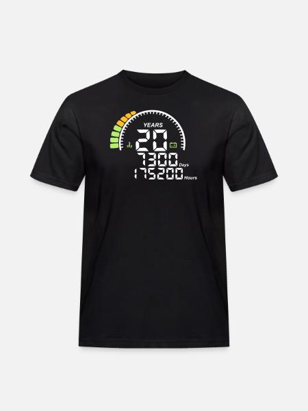 years 20 years anniversary meter - Men's Workwear T-Shirt - black
