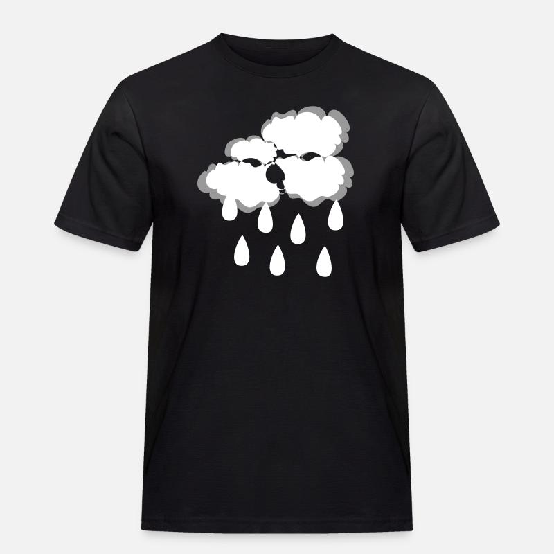 Rain cloud, vector illustration - Men's Workwear T-Shirt - black