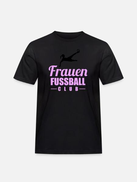 frauen fußball - Männer Workwear T-Shirt - Schwarz