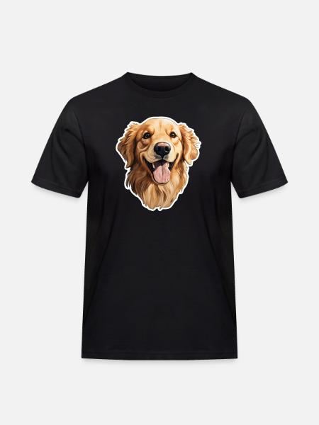 Golden Retriever Head - Men's Workwear T-Shirt - black
