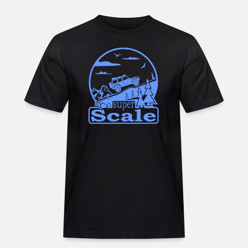 superScale Logo blau - Männer Workwear T-Shirt - Schwarz