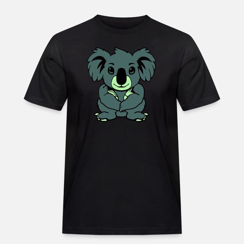 koalabär comic tier - Männer Workwear T-Shirt - Schwarz