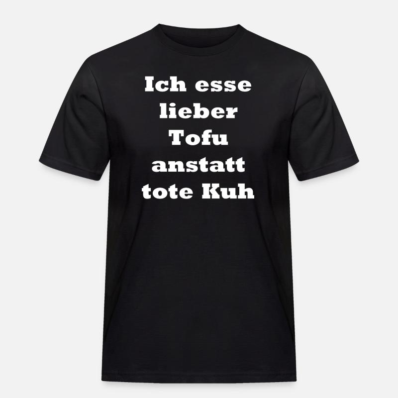 cooler Tofu Spruch - Männer Workwear T-Shirt - Schwarz