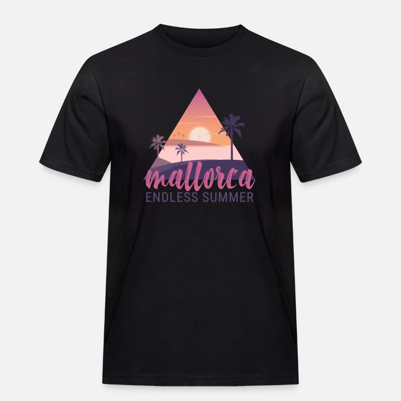 Mallorca Endless Summer Sunset - Männer Workwear T-Shirt - Schwarz