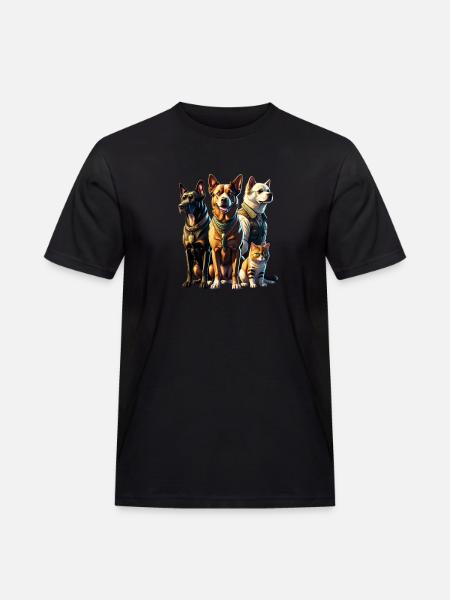 Dogs and cats - Men's Workwear T-Shirt - black