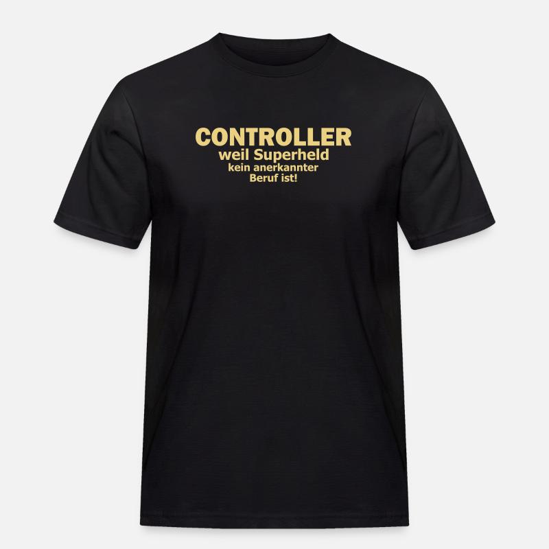 controller - Männer Workwear T-Shirt - Schwarz