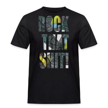 Rock That Shit! - T-shirt Workwear homme - noir - Devant - AI Model Male 178 light (178cm)