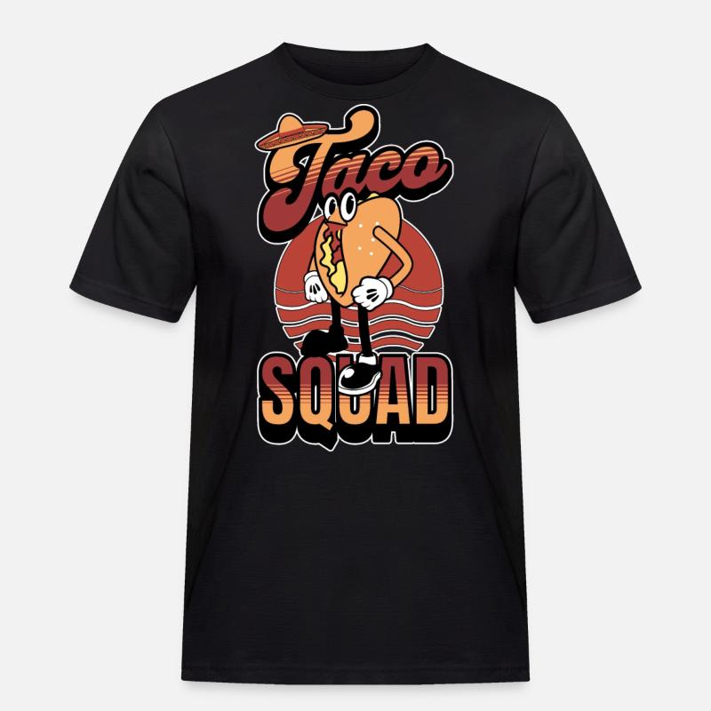 Taco Squad - Männer Workwear T-Shirt - Schwarz