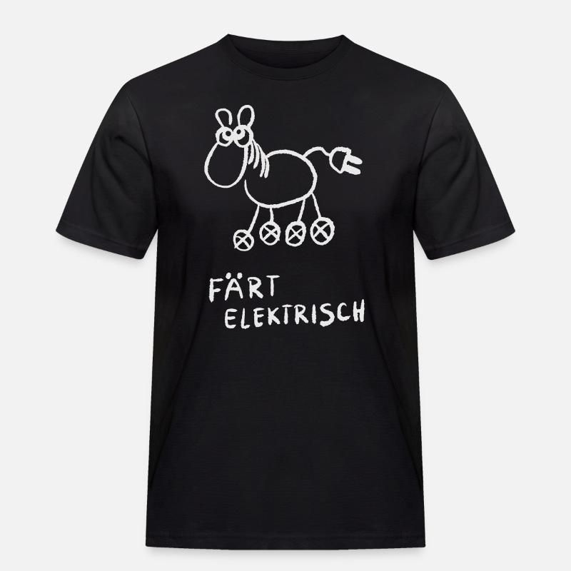 Färt Elektrisch - Männer Workwear T-Shirt - Schwarz