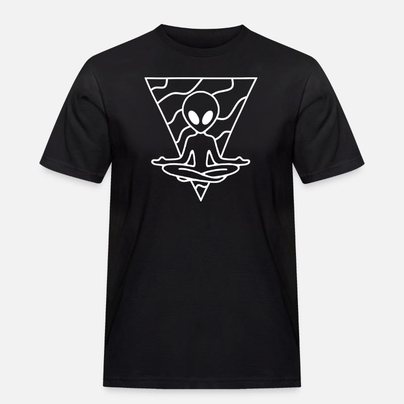 Außerirdischer - Männer Workwear T-Shirt - Schwarz
