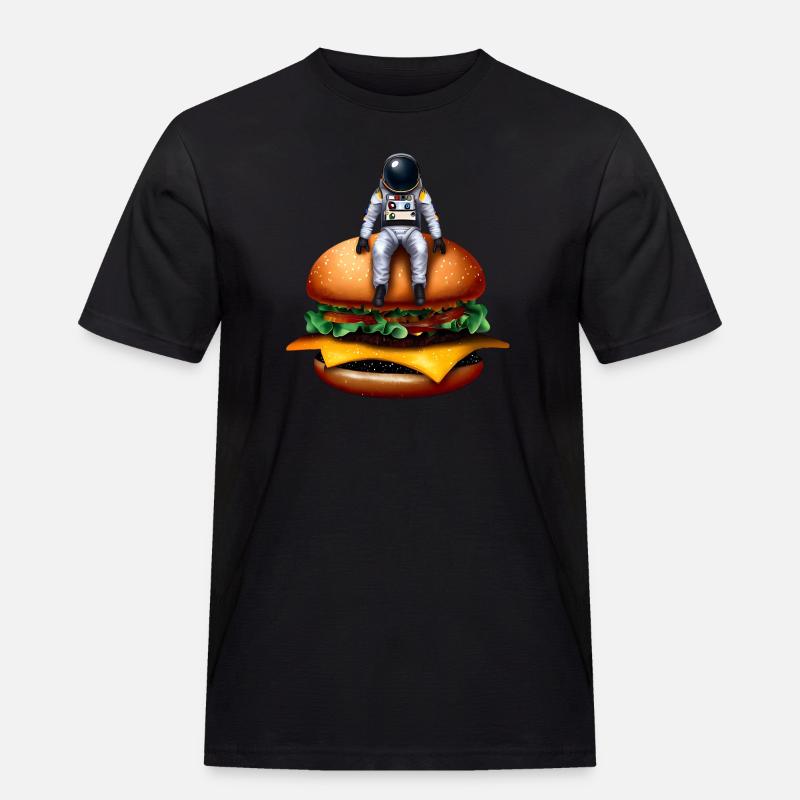 Astronaute spatial Cheeseburger - T-shirt Workwear homme - noir