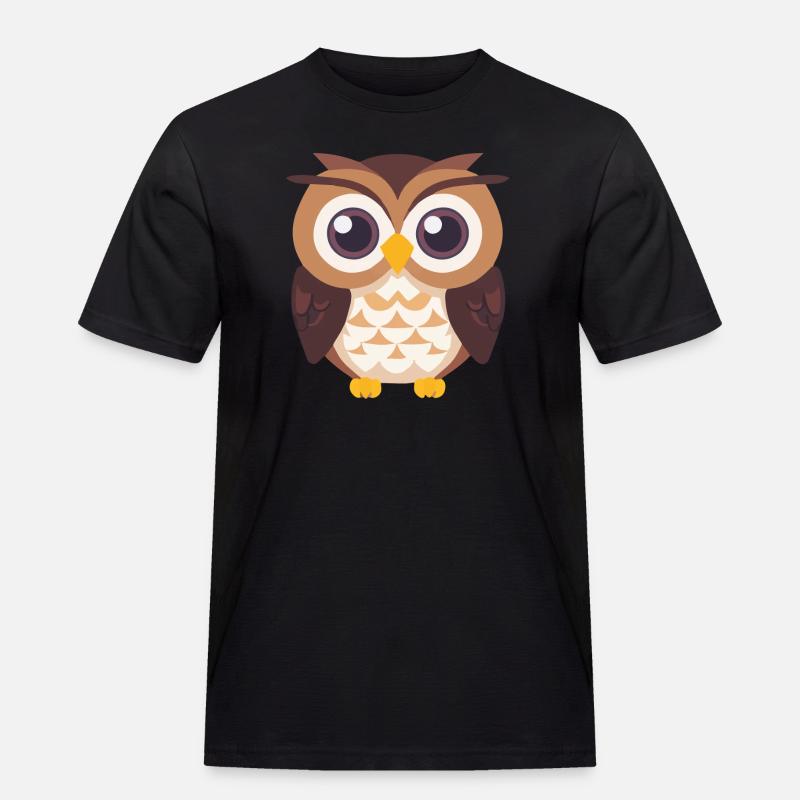 Uhu Eule Vogel baby - Männer Workwear T-Shirt - Schwarz