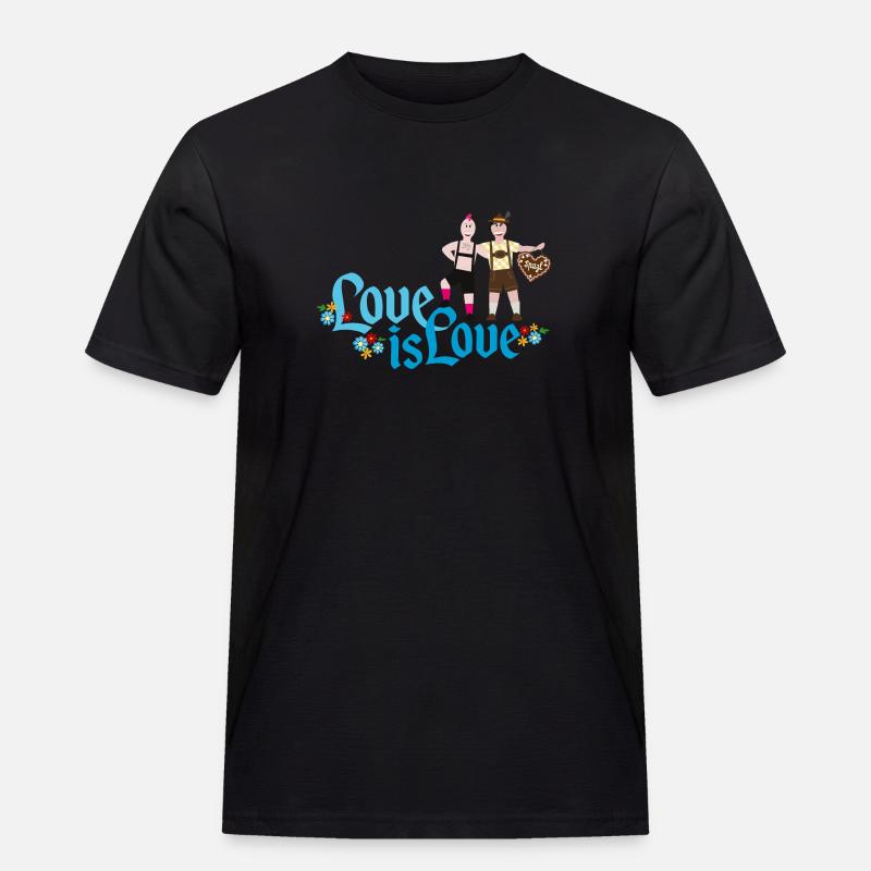 Pride - Männer Workwear T-Shirt - Schwarz