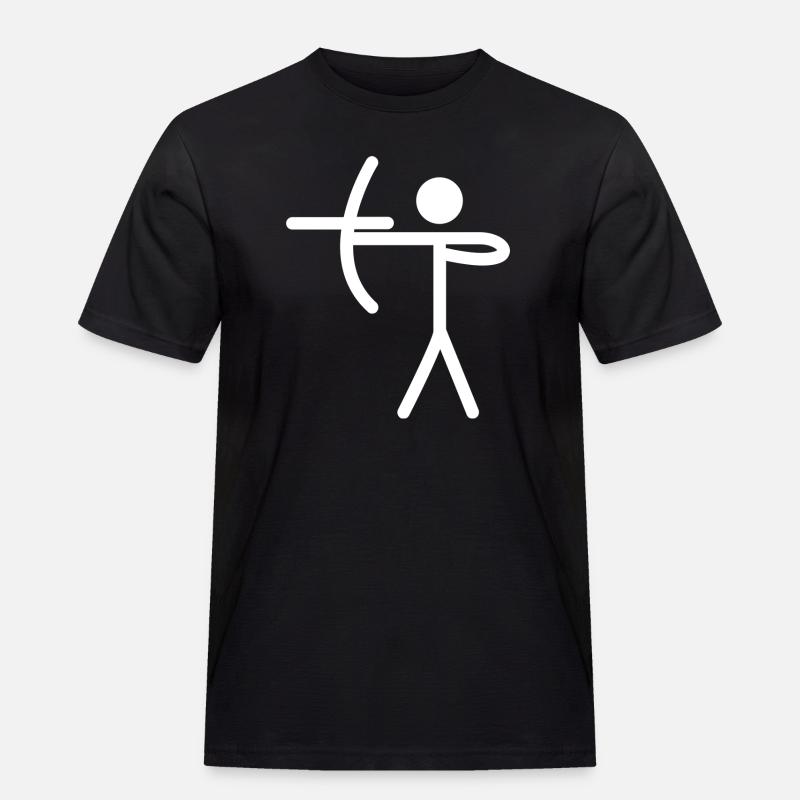 Bogenschießen - Männer Workwear T-Shirt - Schwarz