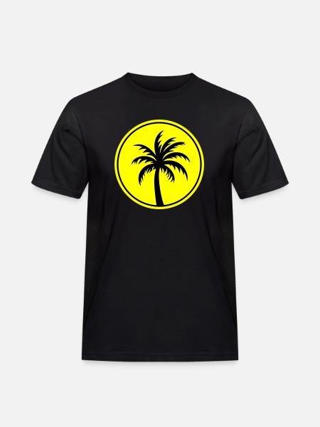 Palm Tree Holiday Beach - Men's Workwear T-Shirt - black