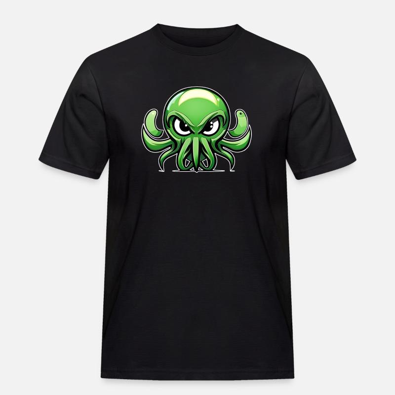 Grumpy Cthulhu Baby - Männer Workwear T-Shirt - Schwarz