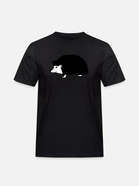 hand drawn hedgehog - Men's Workwear T-Shirt - black