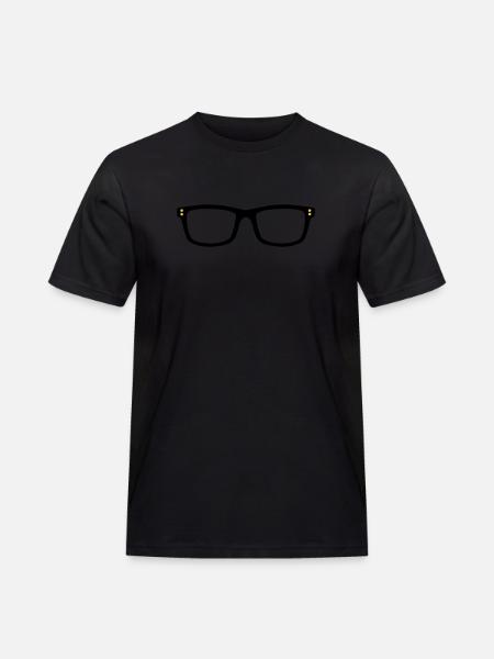 Brille - Männer Workwear T-Shirt - Schwarz