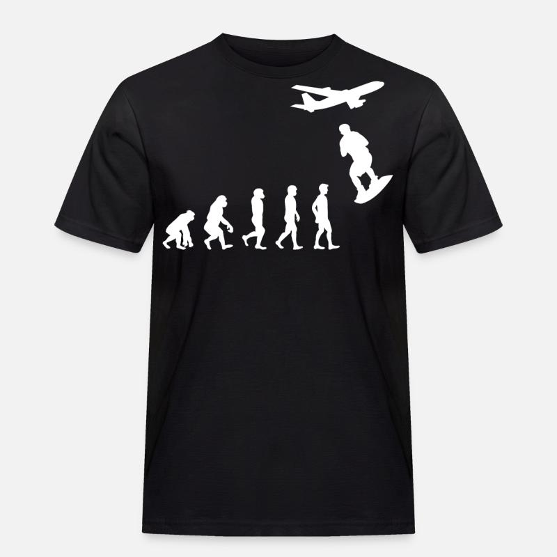 Skysurfing Skydiving Skydiver Evolution - Männer Workwear T-Shirt - Schwarz