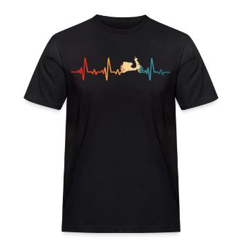 Motorroller retro rollerfahren scooter moped - Männer Workwear T-Shirt - Schwarz - Vorne - AI Model Male 178 light (178cm)
