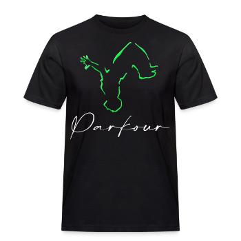 Parkour - T-shirt Workwear homme - noir - Devant - AI Model Male 178 light (178cm)