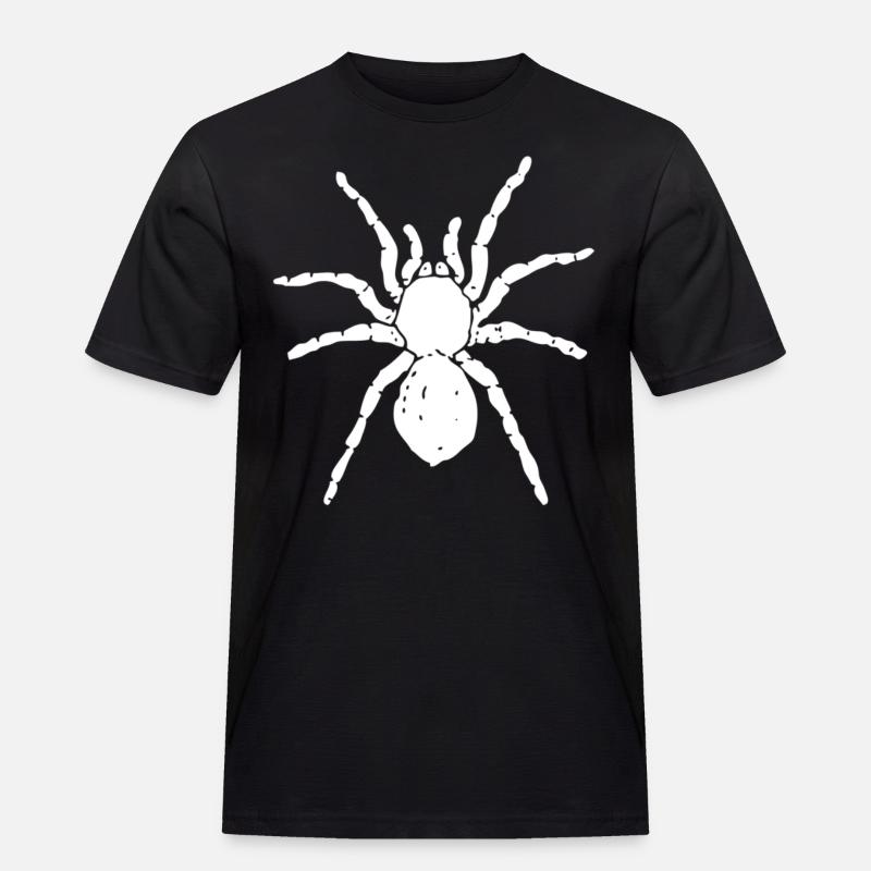 Spinne - Männer Workwear T-Shirt - Schwarz