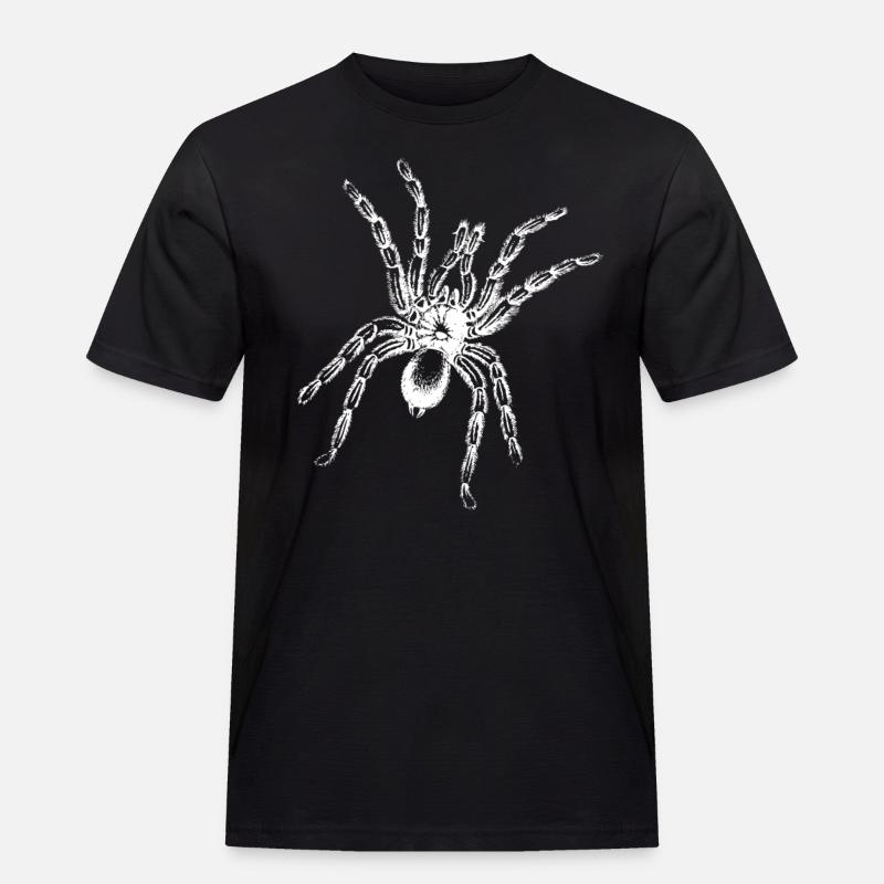 Spinne - Männer Workwear T-Shirt - Schwarz