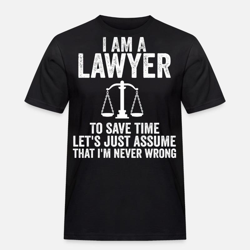 Ich bin Anwalt - Männer Workwear T-Shirt - Schwarz