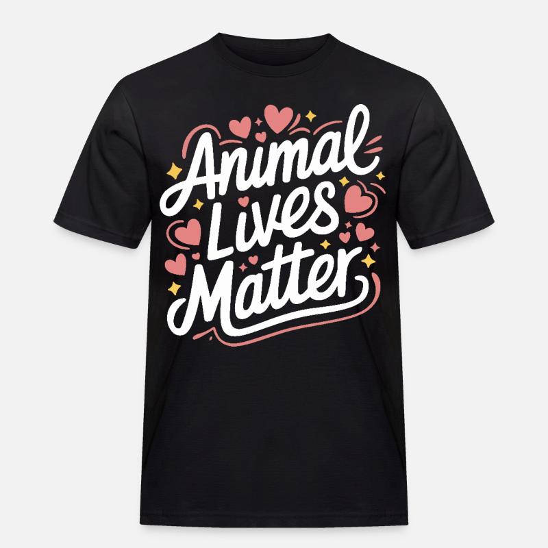 Vegetarisch Vegan Veggie Vegetarier - Männer Workwear T-Shirt - Schwarz