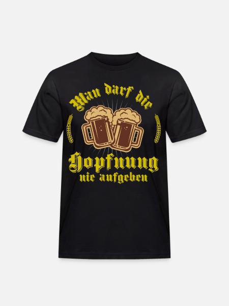 Unterhopft - Männer Workwear T-Shirt - Schwarz