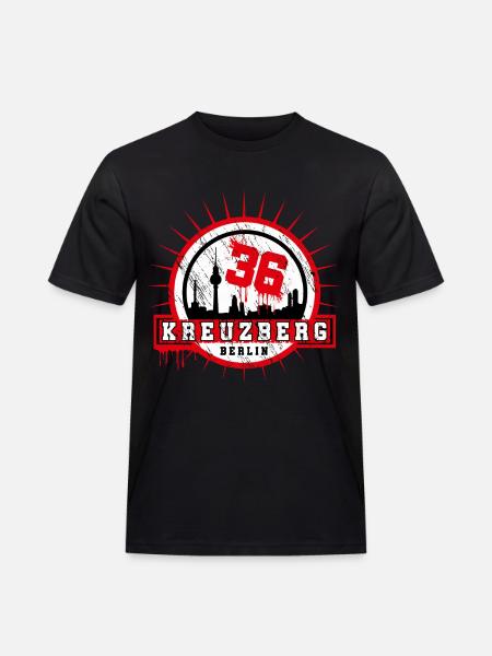 Kreuzberg Skyline 36 Berlin - Men's Workwear T-Shirt - black