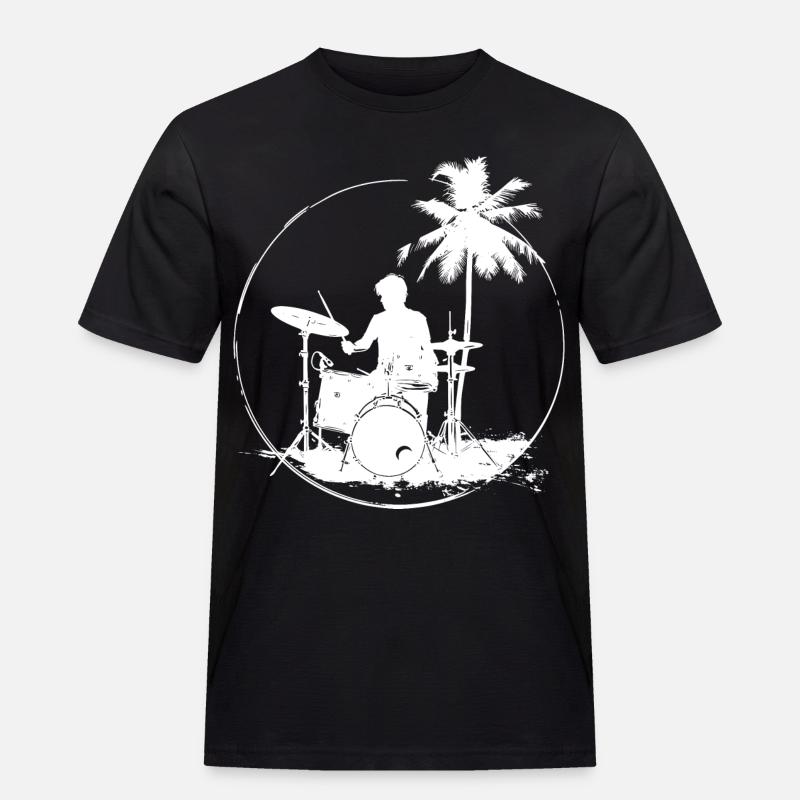 Schlagzeuger - Männer Workwear T-Shirt - Schwarz