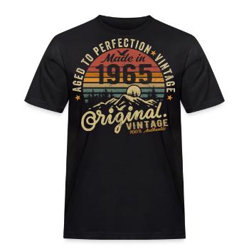 1965 Jahrgang Geburtstag Geburtsjahr 1965 Geschenk - Männer Workwear T-Shirt - Schwarz - Vorne - AI Model Male 178 light (178cm)