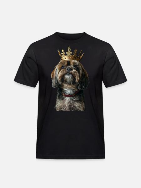 Lhasa Apso - Männer Workwear T-Shirt - Schwarz