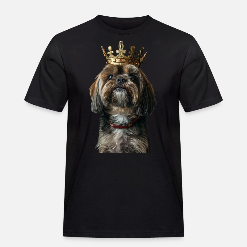 Lhasa Apso - Männer Workwear T-Shirt - Schwarz