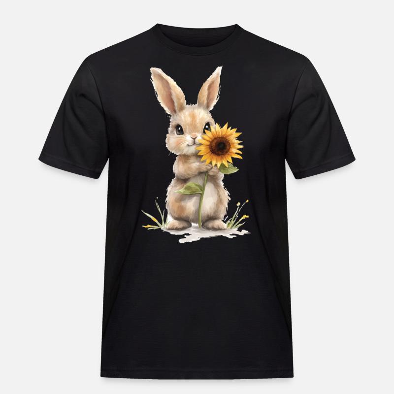 Elefant - Männer Workwear T-Shirt - Schwarz