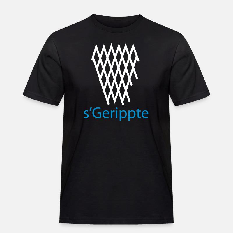 s'Gerippte Frankfurt Design #Geripptes #069 - Männer Workwear T-Shirt - Schwarz