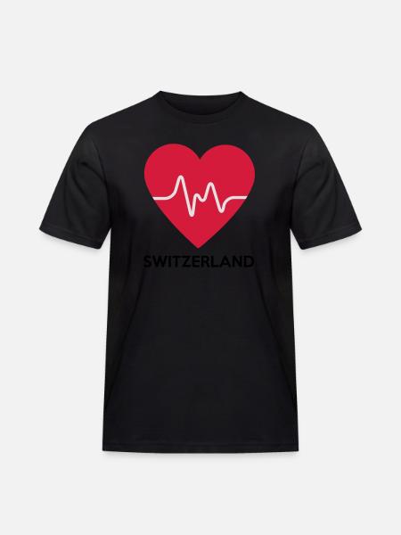 Heart Switzerland - Men's Workwear T-Shirt - black