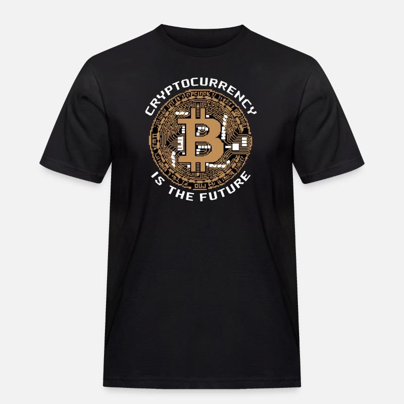 Cryptocurrency Is The Future 8 - Männer Workwear T-Shirt - Schwarz
