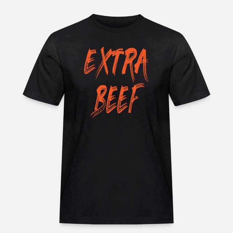 Das Extra Rindfleisch - Männer Workwear T-Shirt - Schwarz