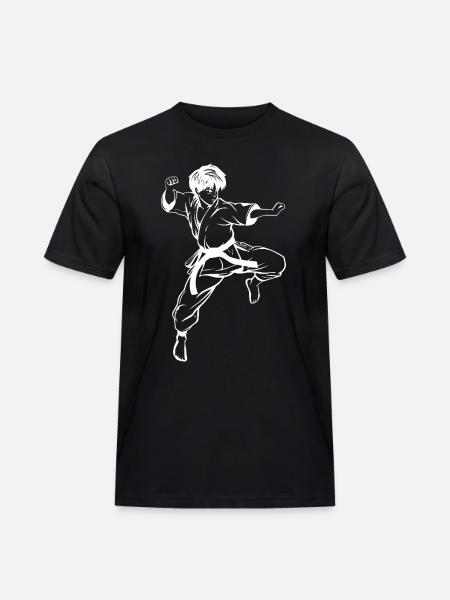 Karate Boy Sketch - Men's Workwear T-Shirt - black